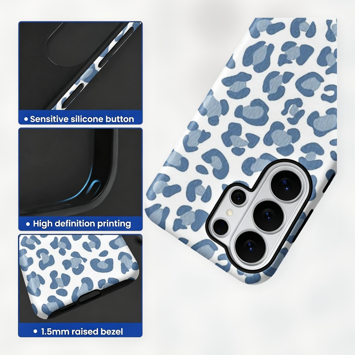 Blue Leopard Print 2-in-1 Dual - Computer Case 评论和价格