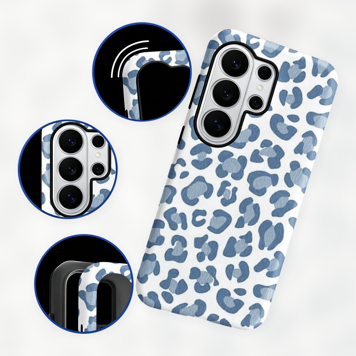 Blue Leopard Print 2-in-1 Dual - Computer Case 评论和价格